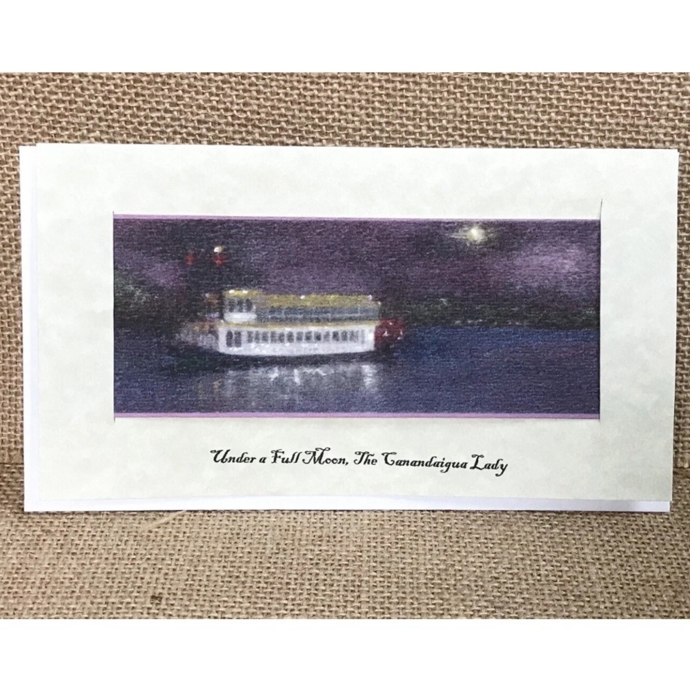 Dory Romanowski Art Under A Full Moon Canandaigua Lady Bookmark Note Card
